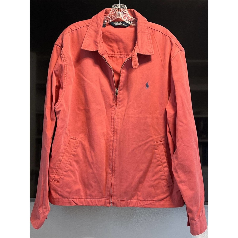 Vintage Polo Ralph Lauren Harrington Jacket Size XL Pink Salmon